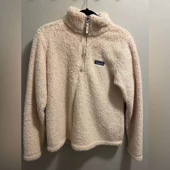 PATAGONIA Los Gatos 1/4 Zip Fleece Pullover. Light pink. - Picture 1 of 6